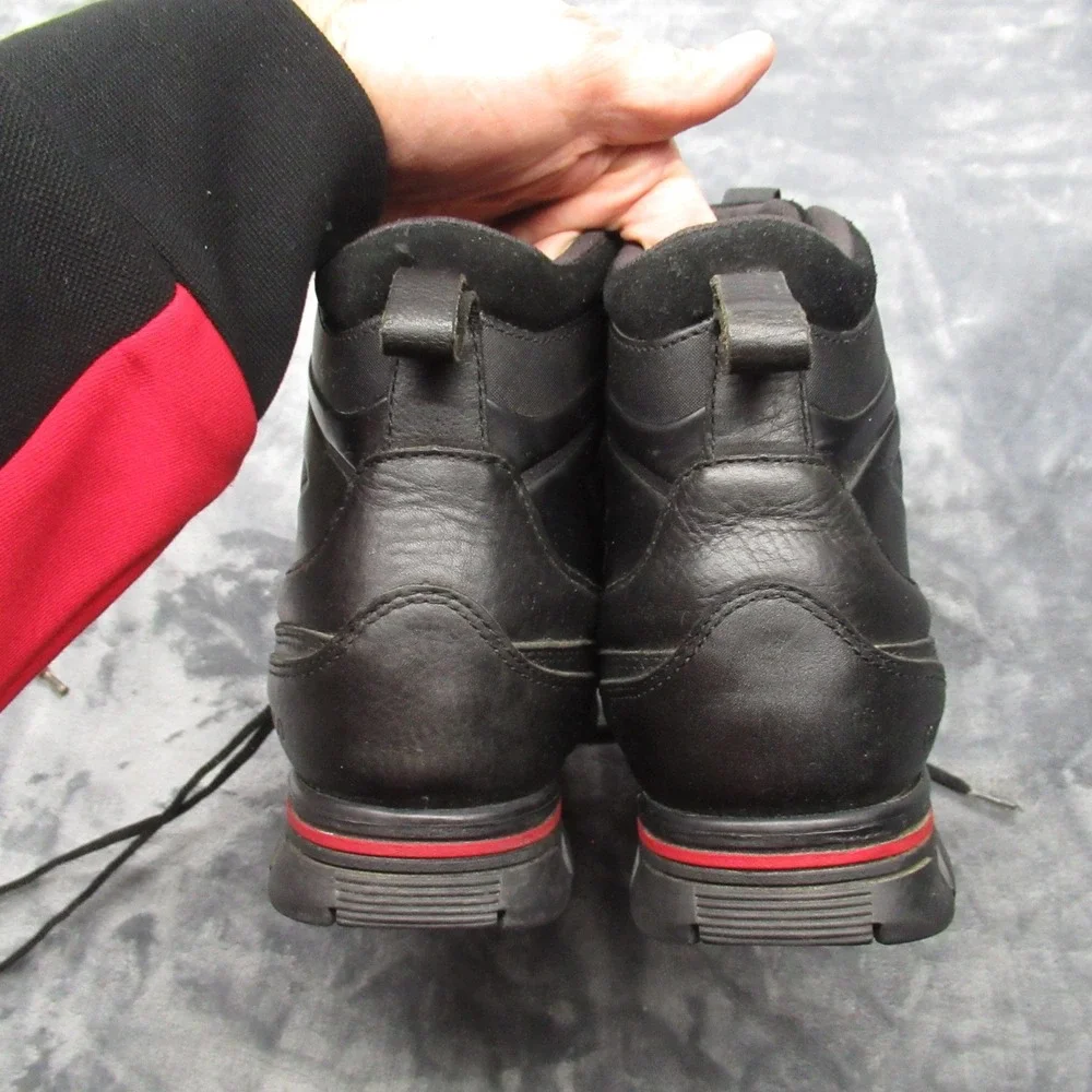 Polo Ralph Lauren Men Delton Boots 10D Black Leather Suede Winter Snow Rugged‎